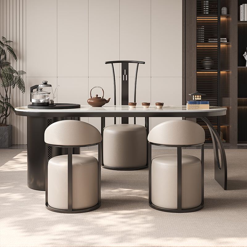 Italian accessible luxury tea chair casual modern makeup stool living room stylish popular negotiation casual chair backrest round stool