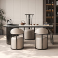 Italian accessible luxury tea chair casual modern makeup stool living room stylish popular negotiation casual chair backrest round stool