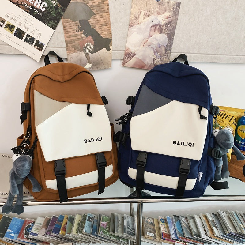 Backpack casual school bag for middle and high school students, travel, couples, and college students - multi-pocket, large capacity, double shoulder backpack