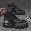 Men's martin boots: breathable, high-top, british-inspired retro work boots for autumn. ideal for outdoor hiking, desert exploration, and tactical operations. also known as "big yellow boots."