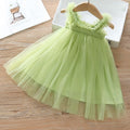 Girls' dress new arrival  summer super fairy princess dress cross-border hot seller star mesh children's dress