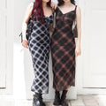 fashionspringnew arrivalfashionretrogrids pattern pure desire socialiteelegant silm suspender dress for women