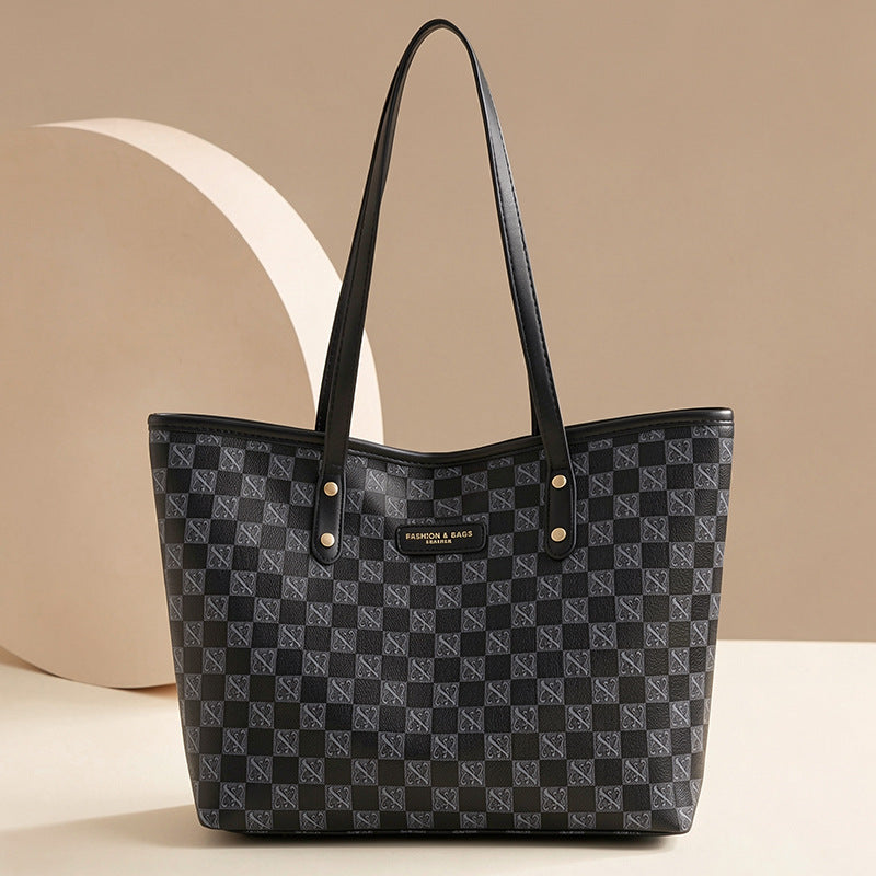 Large capacity women's fashion handbag - versatile tote bag, 2026 new shoulder bag, trendy printed everyday commuter bag