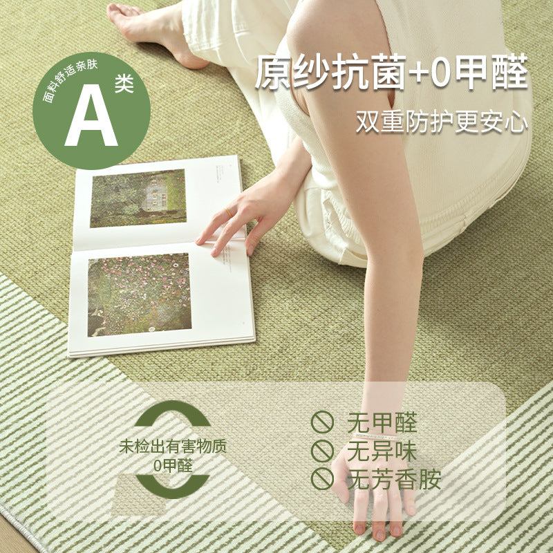Green  new arrival carpet - no-wash, large area, full coverage floor mat - light luxury, high-end, waterproof, stain-resistant living room rug