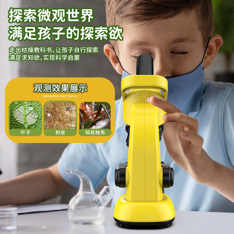 children's microscope biological science experiment kit - educational stem toy wholesale for primary and secondary school students