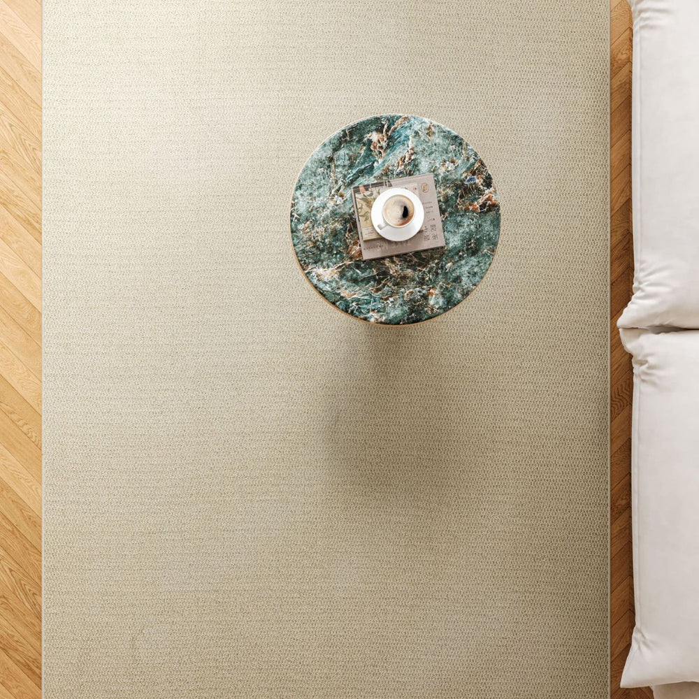Plain carpet living room wabi-sabi cream style classyaccessible luxurypure color pineapple circle bedroom sofa coffee table bedside blanket