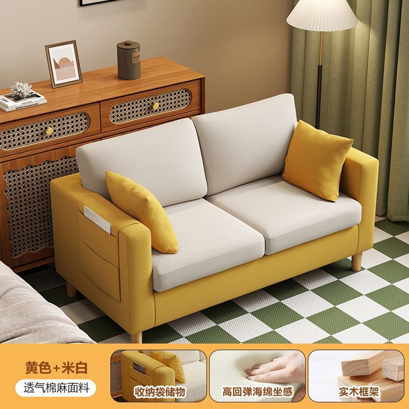 Small apartment convertible sofa bed with storage, suitable for living rooms, offices, bedrooms, apartments, rentals, and rental properties. simple fabric sofa