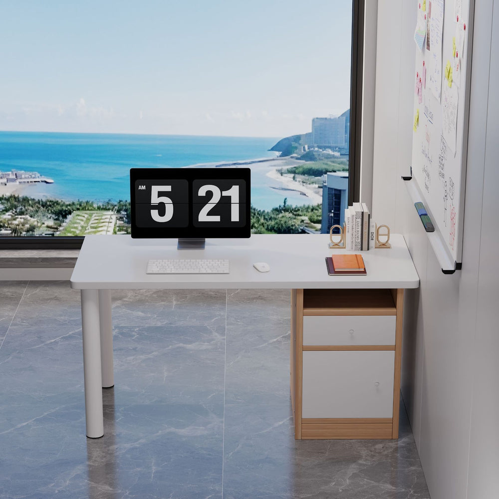 Student home writing computer desk desktop workstation bedroom simple office desk with drawer study table