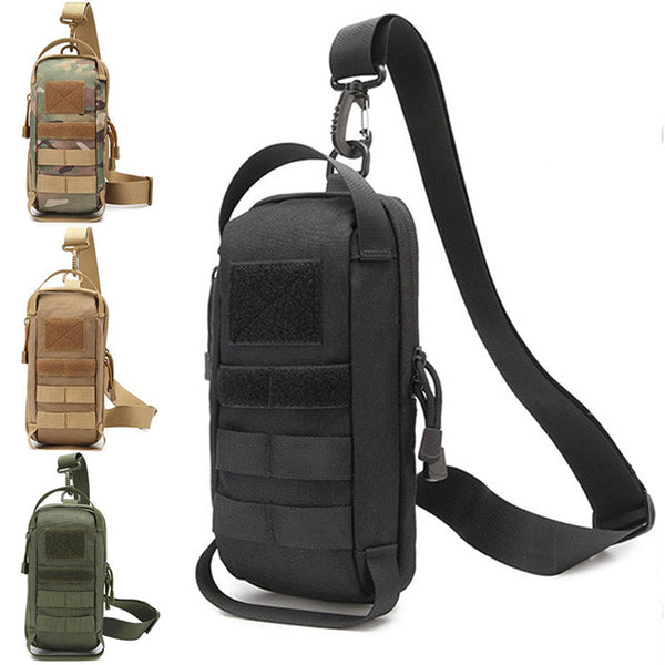 New military fans outdoor sports wear-resistant multi-functional messenger shoulder bag, cycling mountaineering storage men's breast bag