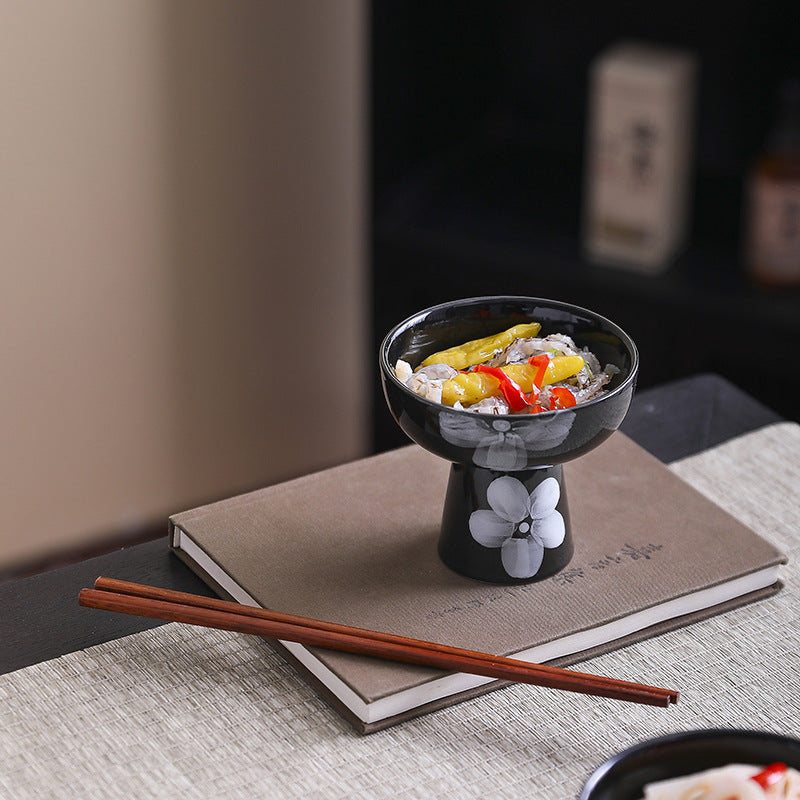 Vintage-inspired, niche design tall dessert cups - ceramic, high-style fruit, dessert, and tea tray
