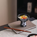 Vintage-inspired, niche design tall dessert cups - ceramic, high-style fruit, dessert, and tea tray