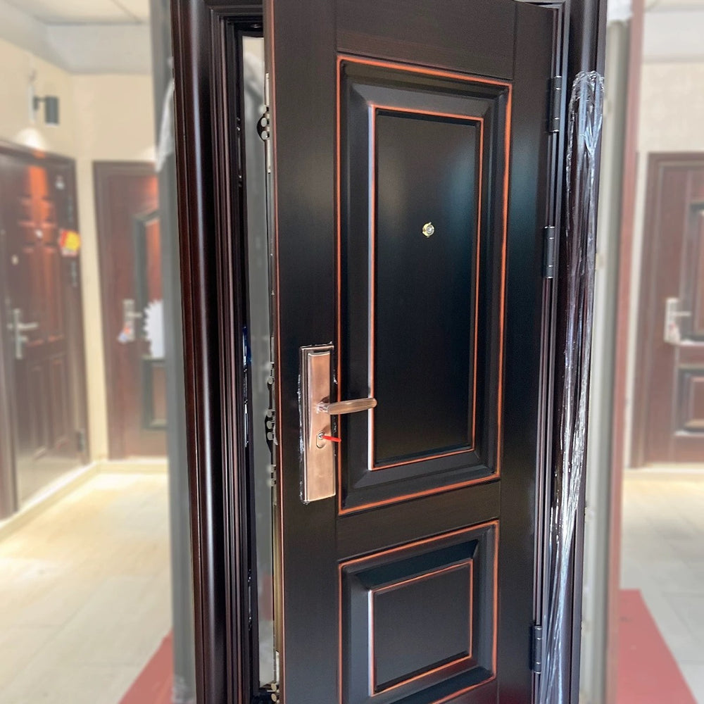 Factory direct sales wholesale security door 7cm entrance single and double double door entrance door rental house project door