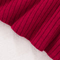 Two-piece set for young girls (middle school age): high-neck, flared long-sleeve top and corset-style camisole dress