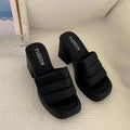Popular thick sole thick heel sandals women's 2024 summer new waterproof platform high heels easiest for match flip flop