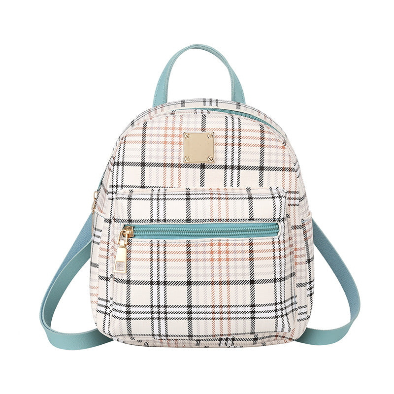 Plaid backpack 2021Shoulder bag wholesale Hong Kong style student schoolbag  small backpack trend backpack