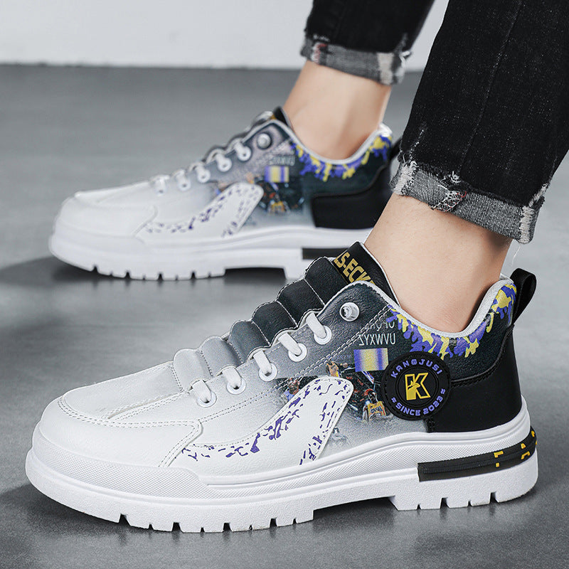 2026 spring men's new arrivals: chunky sole casual sneakers - versatile, slip-resistant, wear-resistant, height-increasing, trendy work shoes - hot seller!