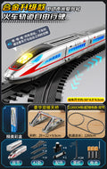[alloy electric] fuxinghao-silver [double sections] + 1260cm double circular track + track accessories + luxurious overpass scene