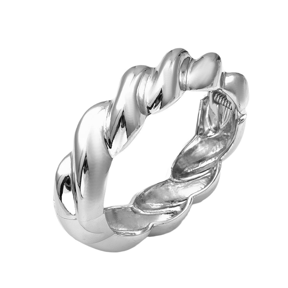 European and american cross-border e-commerce new jewelry: minimalist twisted rope circle bracelet, unique irregular ancient alloy bangle for women