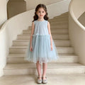Princess dress  new girls' dress summer chic girls' skirt little girl's stunning sequin mesh dress