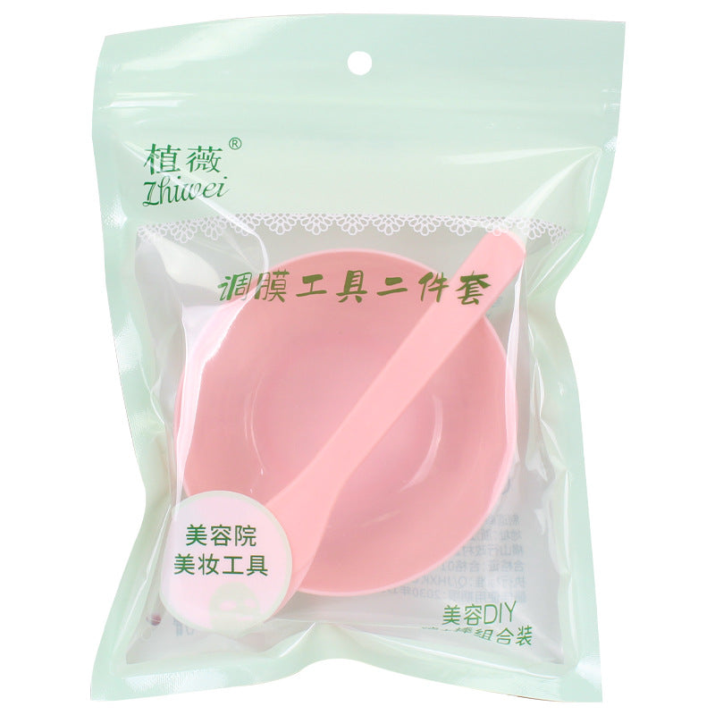 Zhiwei beauty salon beauty spa tools two-in-one mask bowl suit plastic bowl stirring and mixing stick two-piece set