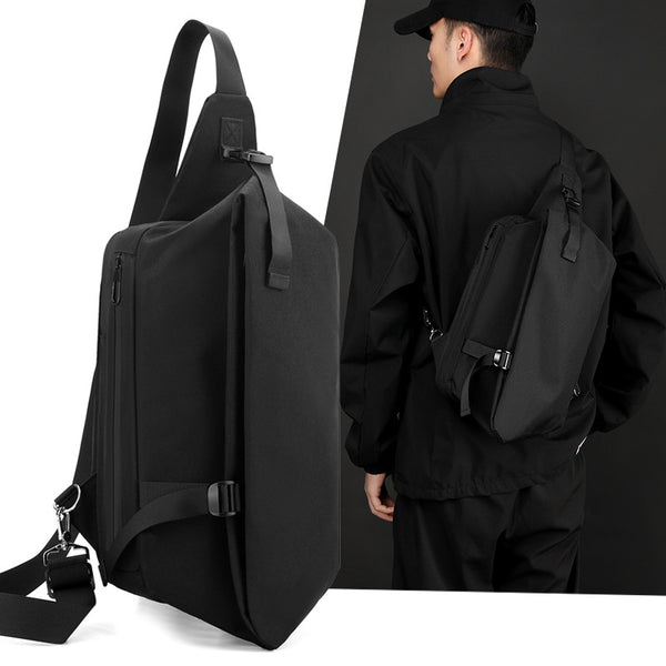 WEPOEWR New Men's Breast Bag Lightweight Fashion Trend Breast Bag Large Capacity Versatile Shoulder Crossbody Bag