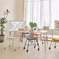Movable pulley stool creative wheeled chair desk dressing stool coffee shop restaurant soft chair iron chair normcore
