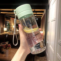 double-lid sports frosted water cup, high temperature resistant, large capacity plastic cup, student outdoor convenient cup wholesale