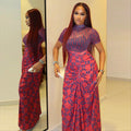 European and american women's clothing  autumn new collection: sweet and fresh printed mock neck short sleeve high waist slimming a-line dress
