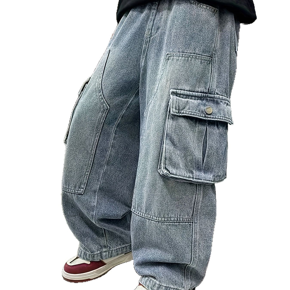 Boys' workwear jeans - spring/autumn  new collection - kids' autumn pants - stylish long pants for older boys - trendy
