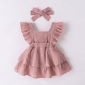 children's skirt two-piece headwear dresssuit baby dress dress cotton new arrival dress style vacation fashion