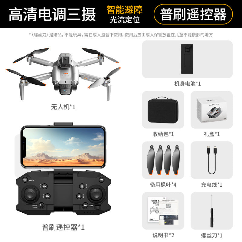 m6 brushless drone with large screen remote control, optical flow, intelligent obstacle avoidance, and high-definition aerial photography