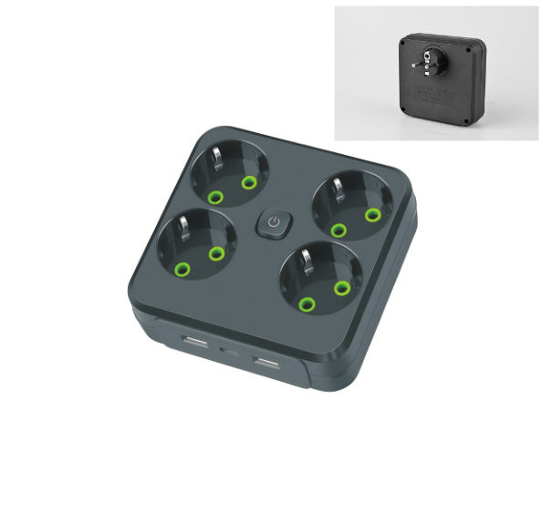 European standard smart fast charging usb + type-c power strip with german standard plug, 2-prong, for southeast asia, south korea, and russia