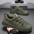 Shell toe men's shoes spring and summer construction site work all black labor protection work shoes waterproofmentrendy brand sports sneakers thick sole