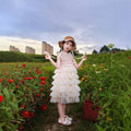 Girls' summer new sleeveless tiered dress princess tutu dress kids birthday party dress