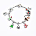 Wholesale christmas bracelets: european and american cross-border jewelry, trendy and unique "ins" style fashion, enamel-coated metallic christmas tree bracelets for women
