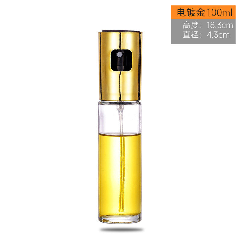Ready-to-ship high atomization glass oil dispenser, press-type glass oil sprayer, bbq spray oil bottle, kitchen olive oil bottle