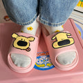 New arrivalcute cartoon dog poop feeling eva sandals thick soft bottom couple flip-flops all year roundoutwear slippers