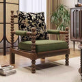 Solid wood fabric chair medieval style living room chair sofa bedroom american pearl chair single retro pearl chair french style