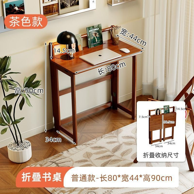 Study desk bookshelf all-in-one table small apartment bedroom for home foldable table computer desk student study writing desk
