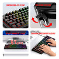 Leikui dg87 wired keyboard: stylish mechanical feel, rgb backlit, profiled keycaps – perfect for office and gaming