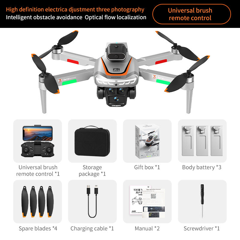 M3 drone 4.3inch large screen remote control brushless long endurance intelligent obstacle avoidance hd aerial photography remote control aircraft toy
