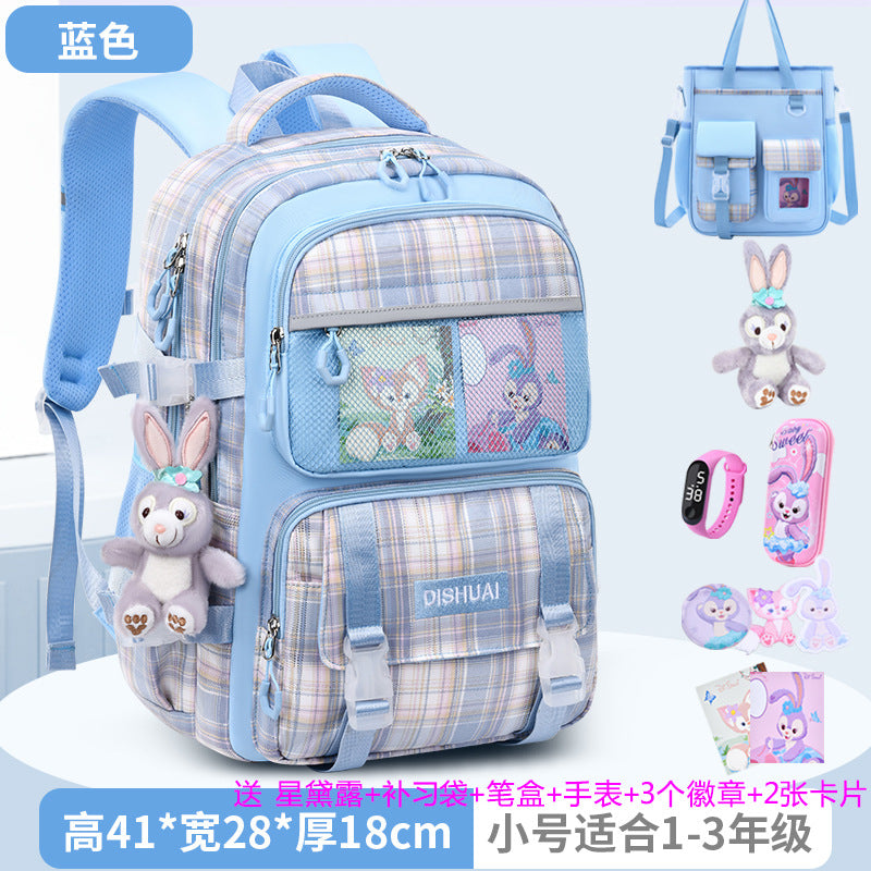 2026 new school backpack for girls, grades 1-6: ultra-lightweight, ergonomic, and spine-protecting backpack for elementary school students