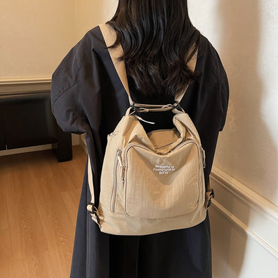 2025 new casual versatile tote bag multi-purpose travel backpack large capacity student commuter shoulder crossbody bag