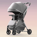 Baby stroller - reclining, ultra-lightweight, portable, foldable, easy-to-assemble, four-wheel, newborn & infant, two-way pushchair
