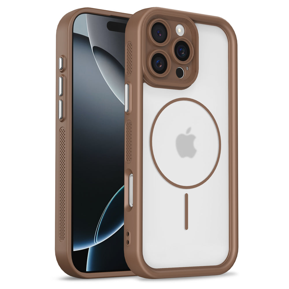 Suitable for iphone17 mobile phone case sky eye two-in-one magnetic suction apple 16 electroplated all-inclusive pc cooling mobile phone case