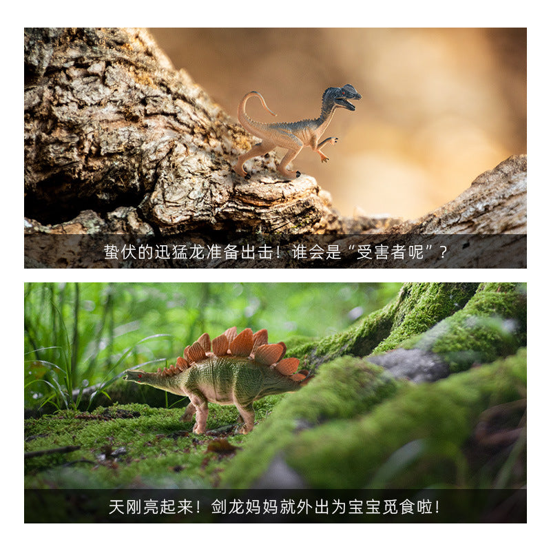 Dinosaur toy set for kids: tyrannosaurus rex, triceratops, and more - soft vinyl, realistic animal model figures