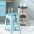 European style fashionthickened plastic stool cut out style bath stool stackable four-color high stool adult home cooked rubber stool