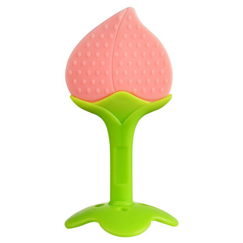 English card pack, silicone baby toothpaste, fruit-shaped chewing glue newborn two-color three-dimensional toothpaste grinding stick