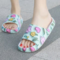 Embossed floral slippers - women's summer 2024 new beach sandals, indoor/outdoor home slippers, non-slip men's slippers wholesale
