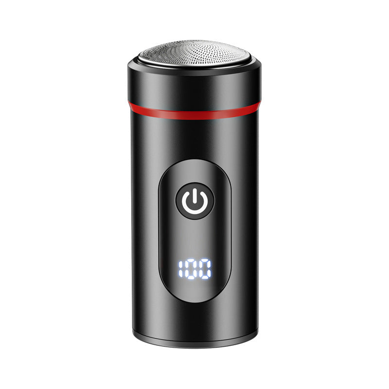 Custom mini electric shaver - portable home & travel razor for men - washable digital display beard trimmer